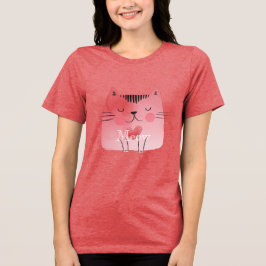 Cute Rosa Heart Catt T Shirt