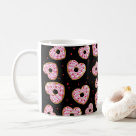 Cute Rosa Heart Cookies Kaffemugg