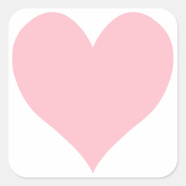Cute Rosa Heart Fyrkantigt Klistermärke