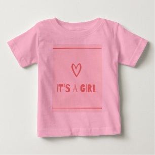 Cute Rosa Heart-Genderna avslöjar T Shirt