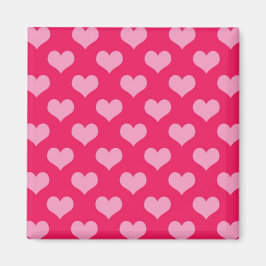 Cute Rosa Heart Mönster Magnet