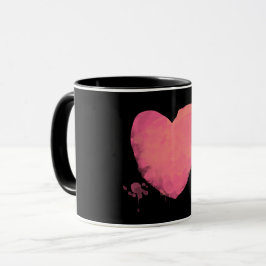 Cute Rosa Heart Mugg