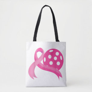 Cute Rosa Heart - Ribbon Pickleball Breast Cancer  Tygkasse