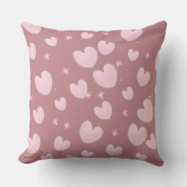 Cute Rosa Hearts Dekorativ kudde