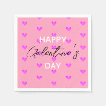 Cute Rosa Hearts Lycklig Galentines Day