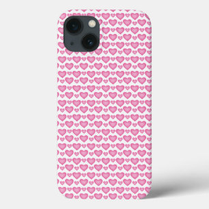 Cute Rosa Hearts Mönster Fodral-Mate iphone case