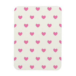 Cute Rosa Hearts Mönster Magnet