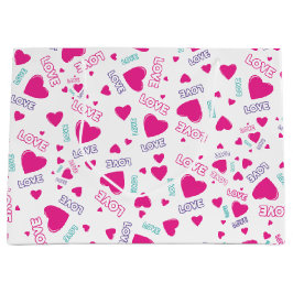 Cute rosa Hearts och Kärlek - romantiskt mönster