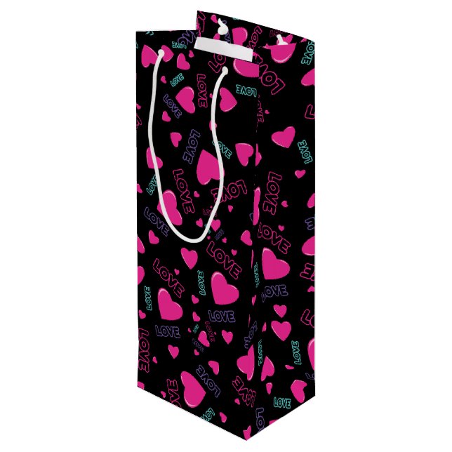 Cute rosa Hearts och Kärlek - romantiskt mönster (Baksidan Vinklad)