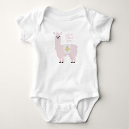 Cute Rosa Hela Llama Roligten Baby T Shirt
