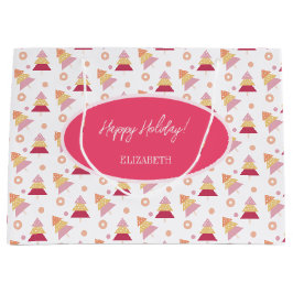 Cute Rosa Helgdag Träd