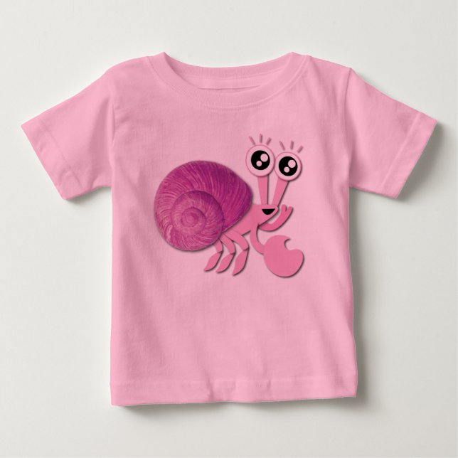 Cute Rosa Hermit Crab Tee (Framsida)
