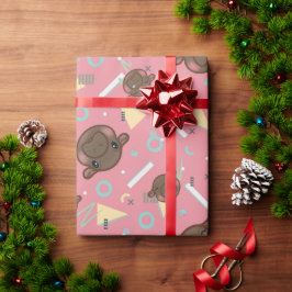 Cute Rosa Hippo Presentpapper