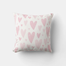 Cute rosa hjärtan Baby Nursery decor Dekorativ kud Kudde