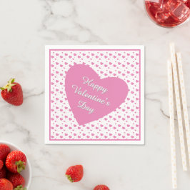 Cute rosa-hjärtan romantisk mönster pappersservett