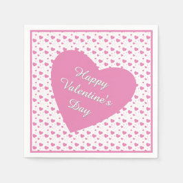 Cute rosa-hjärtan romantisk mönster pappersservett