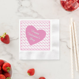 Cute rosa-hjärtan romantisk mönster pappersservett