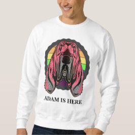 CUTE ROSA HUND CUSTOMIZE PERSONLIG NAMN LÅNG ÄRMAD TRÖJA