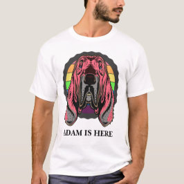 CUTE ROSA HUND CUSTOMIZE PERSONLIG NAMN T-Shirt