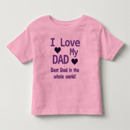 Cute Rosa I Kärlek My Pappa Girl T Shirt