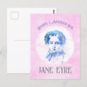 Cute Rosa Jane Eyre Porträtt Reader jag gifte mig Vykort