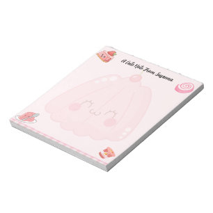 Cute Rosa Jelly Desserts Anteckningsblock