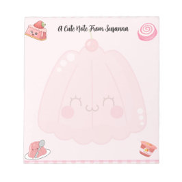 Cute Rosa Jelly Desserts Anteckningsblock