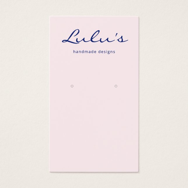 Cute Rosa Juelry Earring Visning Visitkort (Framsidan)