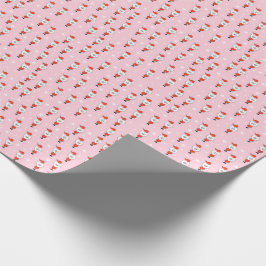 Cute Rosa jul Mönster med Santa Presentpapper