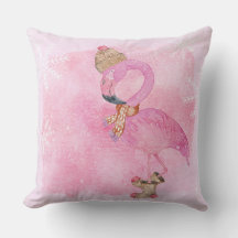 Cute Rosa jul Vinter Flamingo Bird