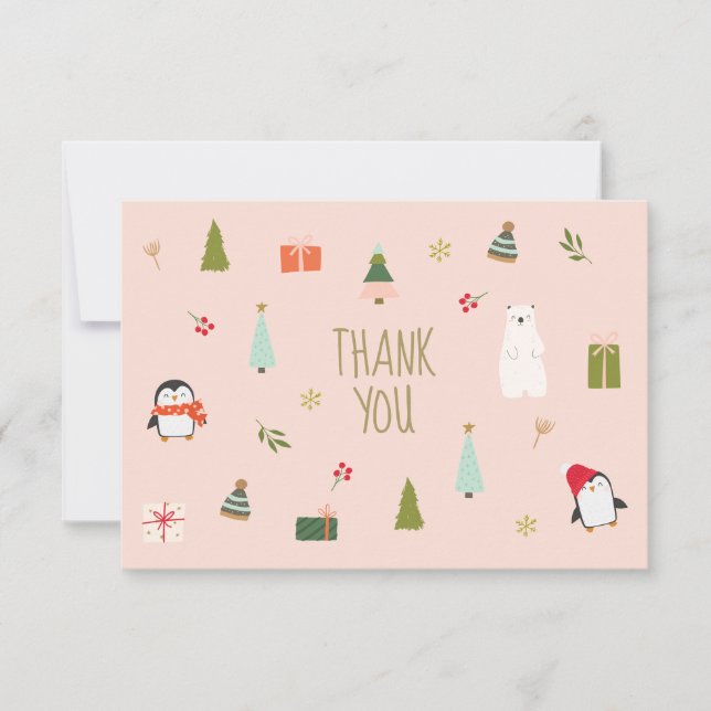 Cute Rosa julSymbols Mönster (Framsida)