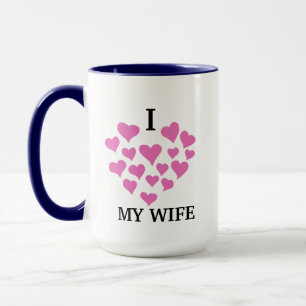 Cute Rosa Kärlek Hearts Mugg, Girlvän/frugift Mugg