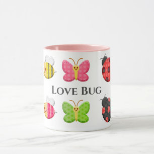 Cute Rosa Kärlek Kryp Mugg