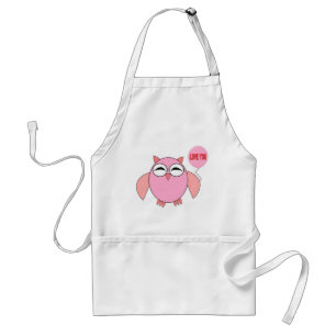 Cute Rosa Kärlek You Uggla Cooking Apron Förkläde