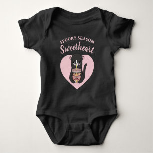 Cute Rosa Kawaii Cat Spooky Season Sölung T Shirt