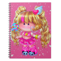 Cute rosa Kawaii Doll