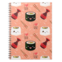 Cute rosa Kawaii Sushi mönster