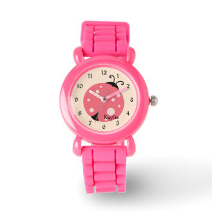 Cute Rosa Ladybug Kids Watch Armbandsur