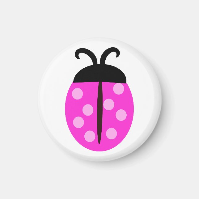 Cute Rosa Ladybug Magnet (Framsidan)