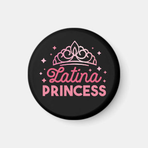 Cute Rosa Latina Princess Krona Magnet