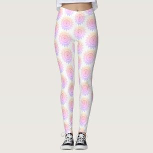 Cute Rosa Lila Mandala Mönster Elegant Leggings