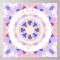Cute Rosa Lila Reach for Stars Motivational