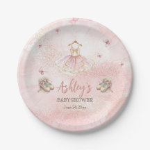 Cute Rosa Little Ballerina Tutu Girl Baby Shower