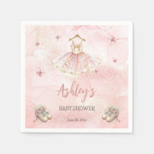 Cute Rosa Little Ballerina Tutu Girl Baby Shower