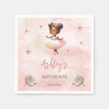 Cute Rosa Little Ballerina Tutu Girl Baby Shower