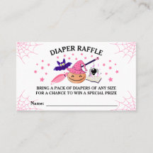 Cute Rosa Little Pumpkin Baby Shower Diaper Raffle