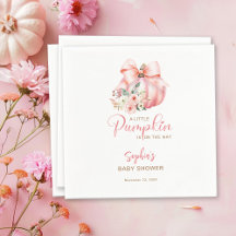 Cute Rosa Little Pumpkins Baby Shower