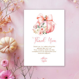 Cute Rosa Little Pumpkins Baby Shower Tack Kort