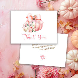 Cute Rosa Little Pumpkins Baby Shower Tack Kort