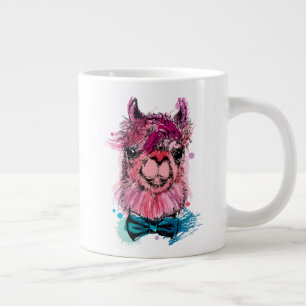 Cute Rosa Llama Jumbo Mugg